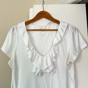 Lilly Pulitzer Pure White Ruffle Top